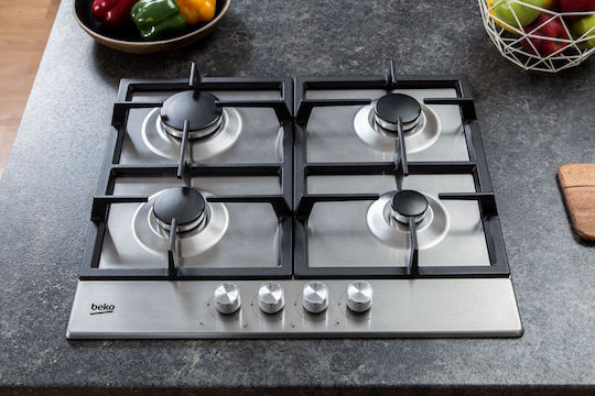 Beko Gas Cooktop Autonomous Inox 58x51εκ. Silver