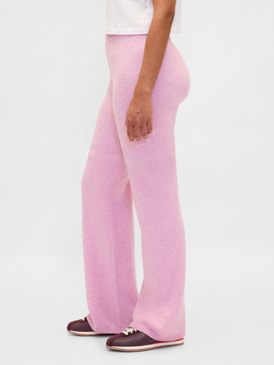 Dama Tesatura Pantaloni cu Croială Bootcut Sugar Pink