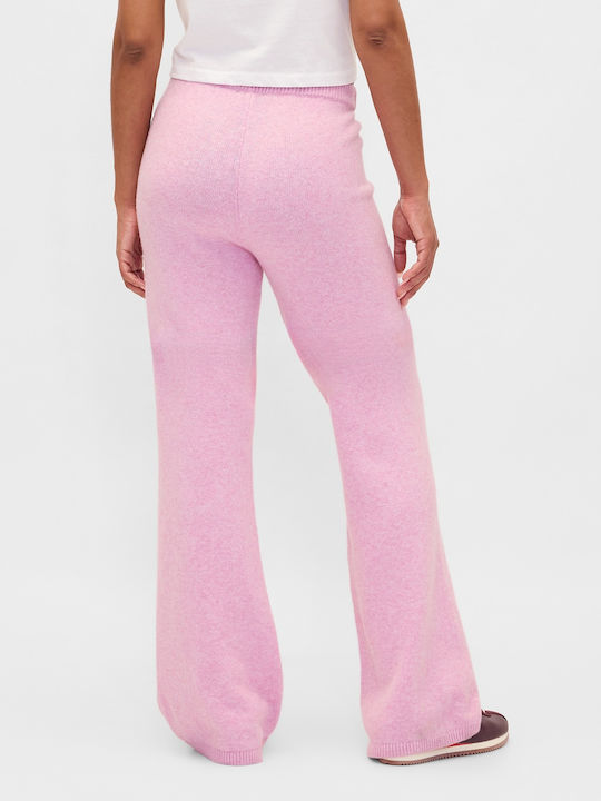 Dama Tesatura Pantaloni cu Croială Bootcut Sugar Pink