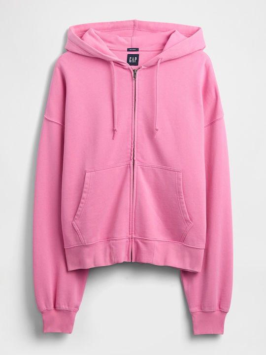 Sweatshirt Fleece with Hood French Pink