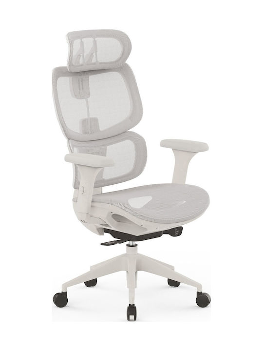 Nobu Office Chair with Fixed Arms Light Gray SENSE7