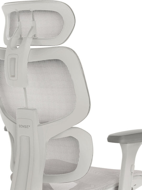 Nobu Office Chair with Fixed Arms Light Gray SENSE7