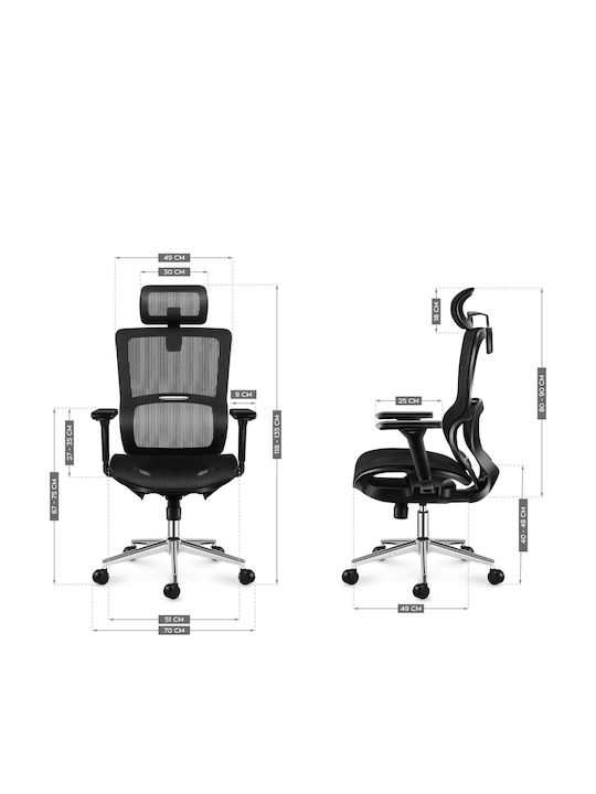 Stuhl Büro mit Neigung und Verstellbaren Armen Expert Black Mark Adler