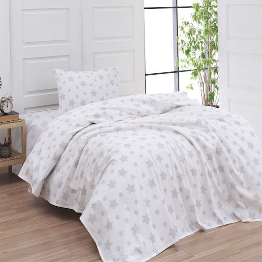 Viopros Set Pillowcases with Envelope Cover Gray 2540 50x70cm