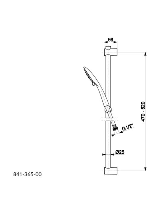 KFA Duschsäule ohne Armatur Gray
