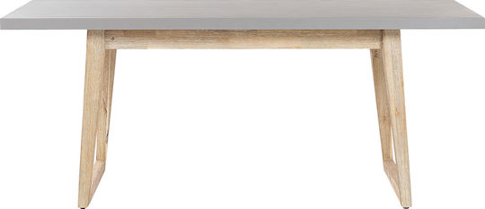 Masă Pentru Spații Exterioare Mici Gri 90x180x75 cm