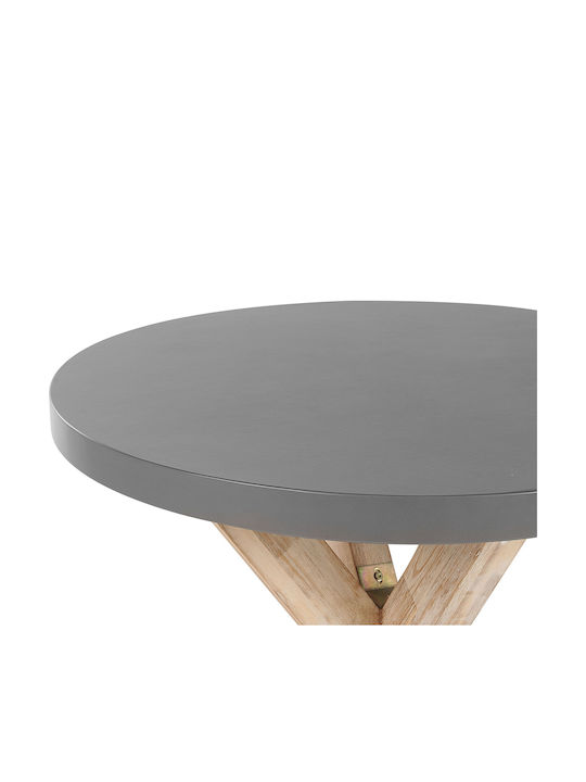 Τραπέζι για Μικρούς Εξωτερικούς Χώρους Grey 90x90x76εκ.