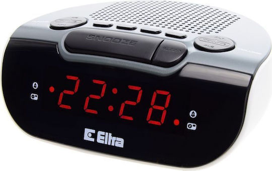 Eltra Eltra Grey/White Επιτραπέζιο Ψηφιακό Ρολόι με Ραδιόφωνο 06PLL Eltra Eltra Grey/White Επιτραπέζιο Ψηφιακό Ρολόι με Ραδιόφωνο 06PLL