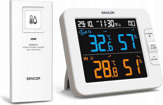 Sencor SWS 8600 Ασύρματος Μετεωρολογικός Σταθμός Ψηφιακός Επιτραπέζιος