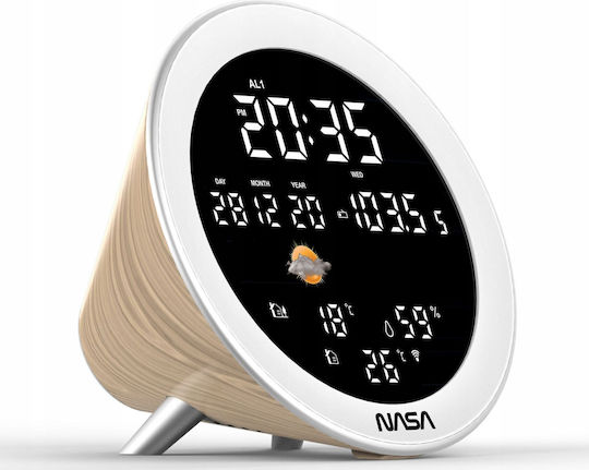 NASA SB6706 Wireless Stație meteorologică Digital De masă Maro