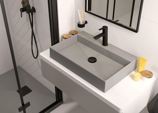 Deante Rechteckig Granit Dusche x90cm Gray