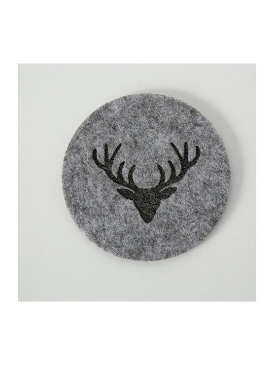 MSA Set Christmas Coasters Gray D10cm. 6pcs