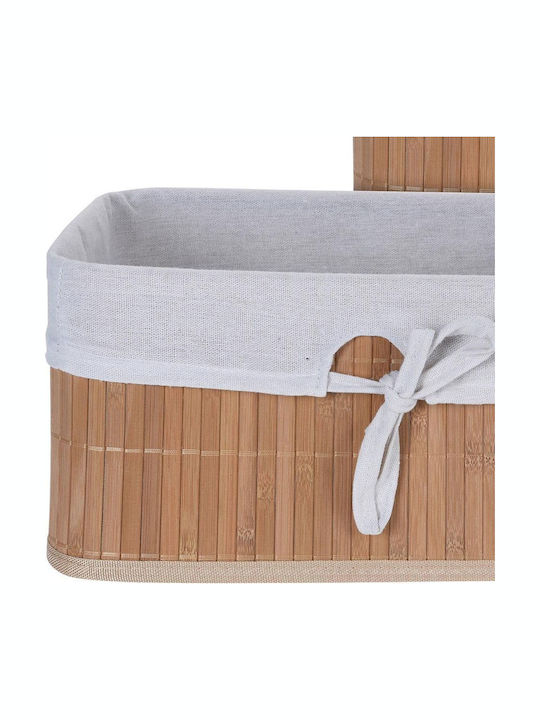 H&S Collection Σετ Διακοσμητικά Καλάθια Μπαμπού Καφέ 3τμχ