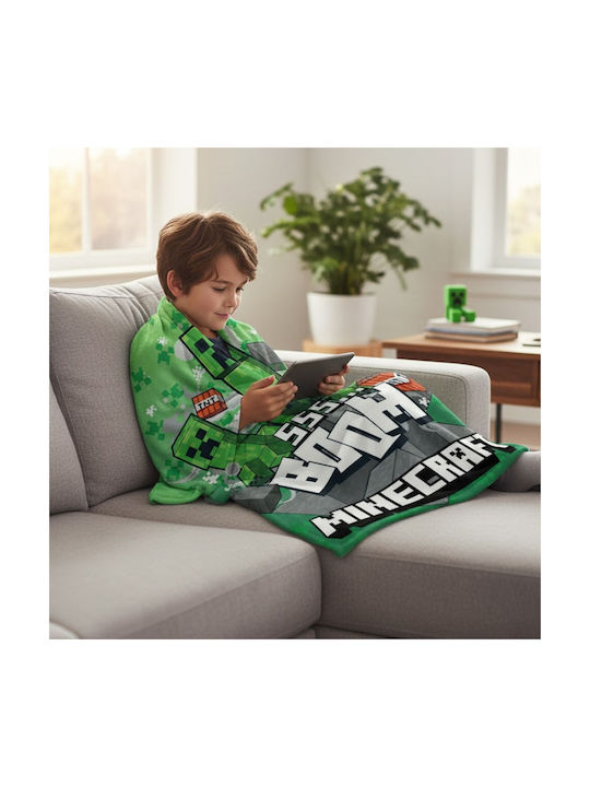 Disney Κουβέρτα Fleece Πράσινη 160εκ.