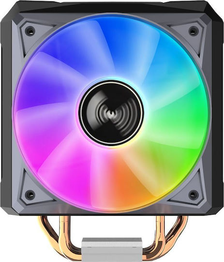 Jonsbo CR-1100 Ψύκτρα Επεξεργαστή Διπλού Ανεμιστήρα για Socket AM4/115x/AM3/AM3+ με ARGB Φωτισμό Γκρι