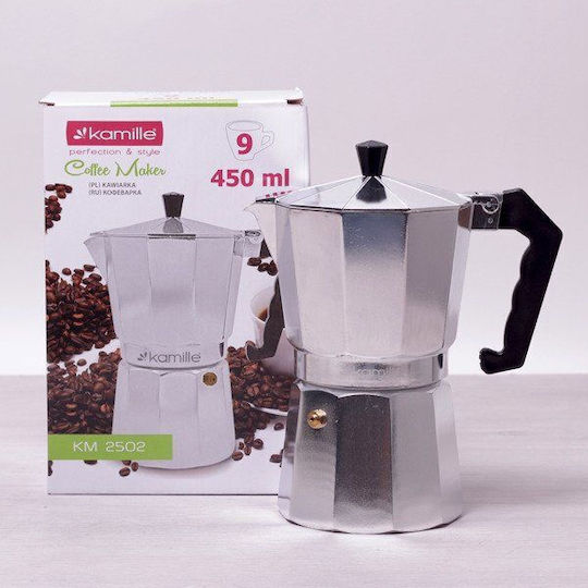 Kamille Cutie de Prânz Cafetieră Pentru Plită Espresso 9 Căni Maro