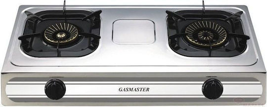 Gasmaster 2-03SRB Countertop Burner Flüssiggas Double Weiß