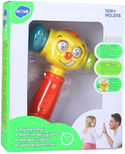 Hola Toys Hammer Toy with Light and Sounds for 12++ Months