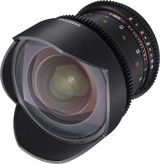 Samyang Kit Φωτογραφικών Φακών Video DSLR Basic Set (Samyang 35/1,5 + Samyang 85/1,5 + Samyang 14/3,1 + Samyang 24/1,5 + Mantona Outdoor Protection Case L) Wide Angle για Sony E Mount Μαύρος