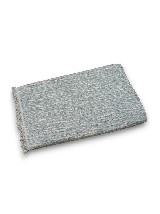 Cotone Ριχτάρι Τριθέσιου Καναπέ Chenille 180x300εκ. Πετρόλ