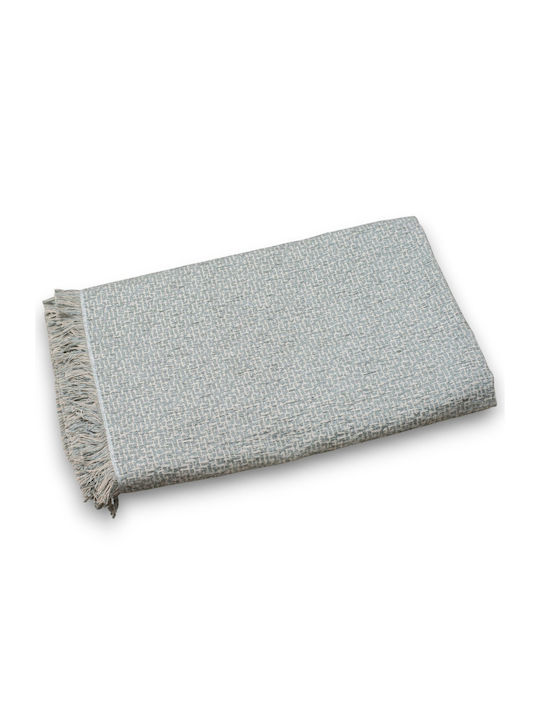 Cotone Ριχτάρι Πολυθρόνας Chenille 180x170εκ. Πετρόλ