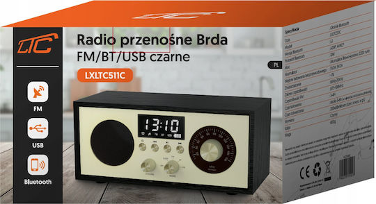 LTC Audio BRDA Cu alimentare la rețea cu Bluetooth și USB Negru