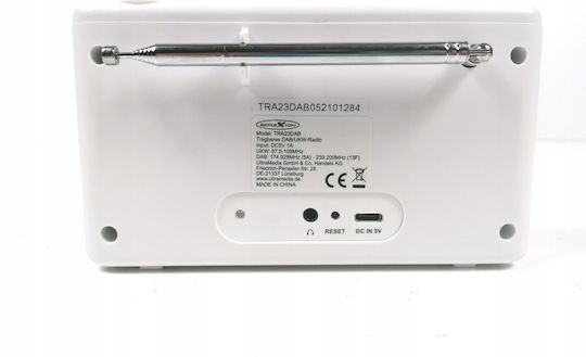 Reflexion TRA23DAB Portable Radio Rechargeable DAB+ White