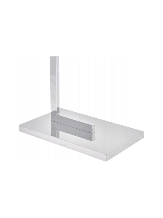 Beliani Raft de haine de Baie Simplu ​45x86cm Argintiu