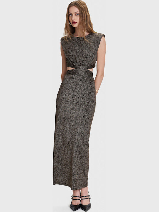 Maxi Abendkleid Metallic