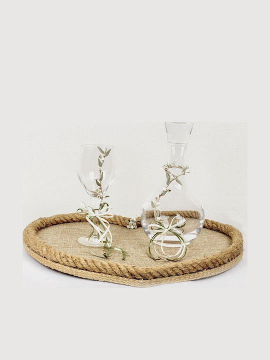 Best Man Set Crystal / Wooden 3pcs