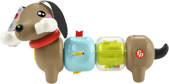 Fisher Price Animăluț Click and Spin Cățeluș Jucărie de Activitate Pentru Bebeluși 6+ Luni
