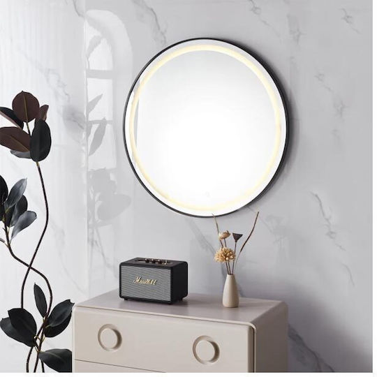 Modernhome Кръгло Банско Огледало LED Touch 80x80см