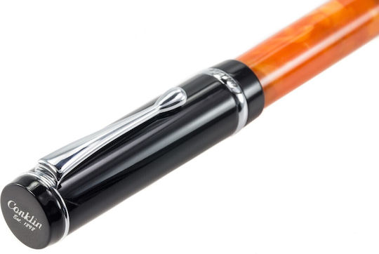 Conklin Broad Fountain Pen with Orange Ink