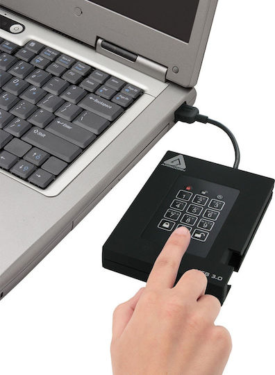 Apricorn Aegis Padlock Fortress USB 3.1 Extern SSD 256GB 2.5" Negru