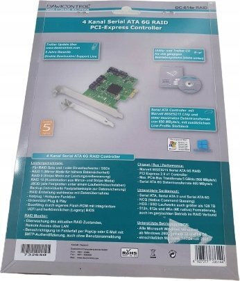 Dawicontrol Κάρτα PCIe σε 4 θύρες SATA