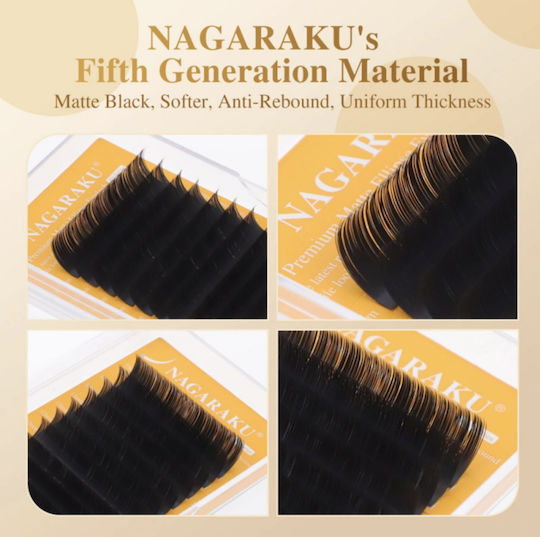 Nagaraku Air Series Double Tips Ellipse Eyelash Extension 0.20d Mix 8-15mm