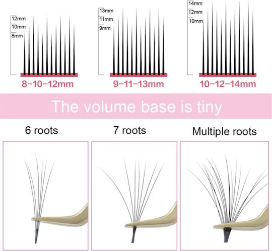 Nagaraku Easy Fanning Bloom Eyelash Extensions 0.03c 7-9-11mm