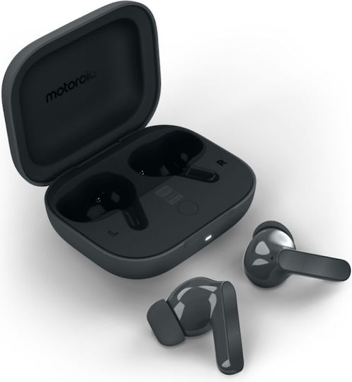 Motorola Moto Buds BASS Bluetooth Handsfree Earphones with Sweat Resistance and Charging Case Pantone Dark Shadow
