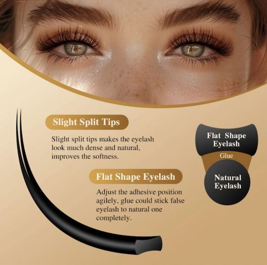 Nagaraku Air Series Double Tips Ellipse Eyelash Extensions 0.20c Mixed 8-15mm