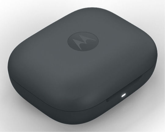 Motorola Moto Buds BASS Bluetooth Handsfree Earphones with Sweat Resistance and Charging Case Pantone Dark Shadow