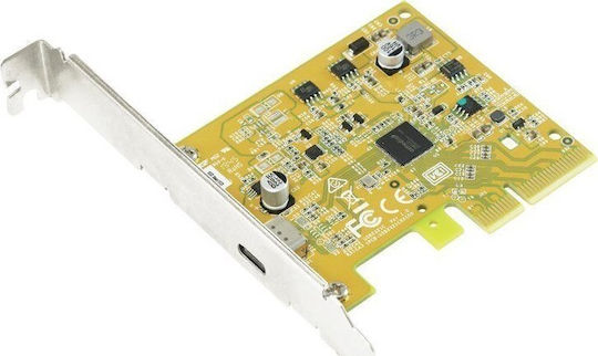 Sunix Io Sunix Pcie3.0 X4 1xusb Type-c 3.2 Gen2x2 Usb Adapter Usb2321c Lp Inkl Low Profile Slotblech