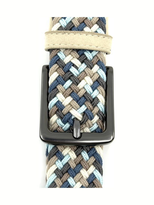 Elastic Men's Belt Leather Knitted Multicolored