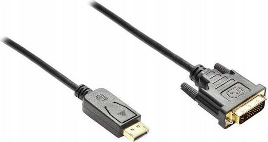 Good Connections Кабел DVI-D мъжки - DisplayPort мъжки 5м Черен (DP-DVI5)