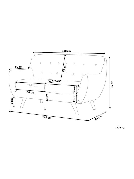 Living Room Furniture Set 3-Seater & 2-Seater & Armchair Gray