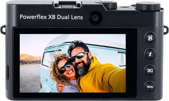 Rollei Powerflex Dual Lens Compact Camera Optical Zoom 8x Black