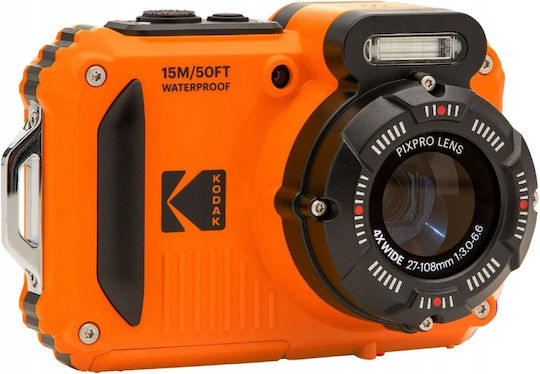 Kodak WPZ2 Компактен Фотоапарат 16МР Оптично Увеличение 4x Оранжева