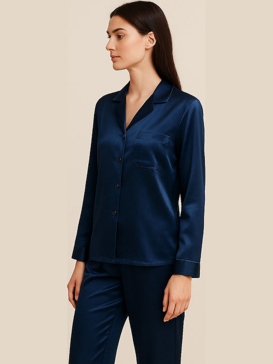 Pen-ky Winter Women's Pyjama Set Dark Blue