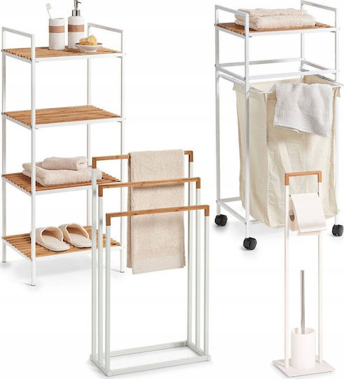 Zeller Badezimmer-Accessoire-Set Metall Weiß