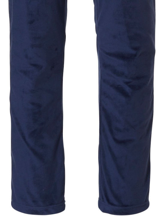Pastunette Winter Damen Pyjama-Set White-Blue