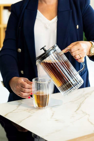 Vialli Design Manual Filter Coffee Maker Stainless Steel Black 1lt